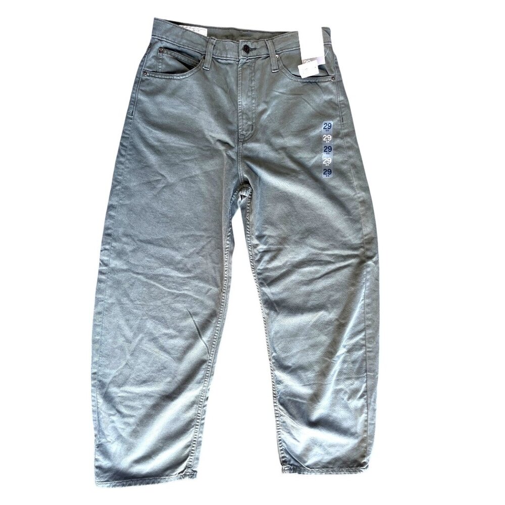 Gap High Rise Barrel Pants 29 / 8R Relaxed Tapered Leg No Stretch